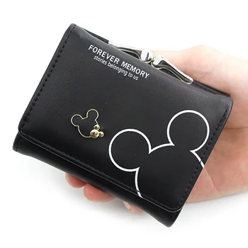 

Design Pu Leather Female Wallets Short Ladies Purses With Coin Pocket For Money Card Coin Red Pink New Women Small Wallets Cute