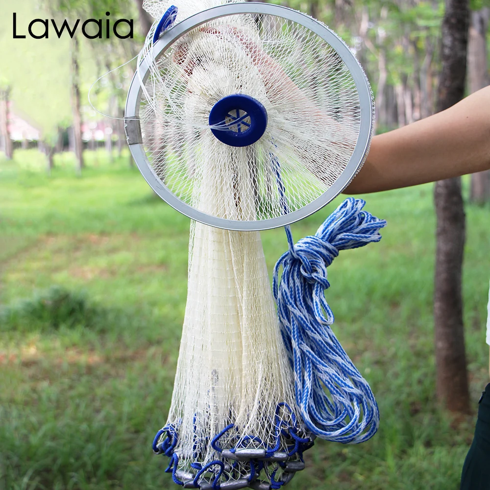 Рыболовная сеть Lawaia свисающая Подвеска из нейлона быстрая Тяжелая белая для
