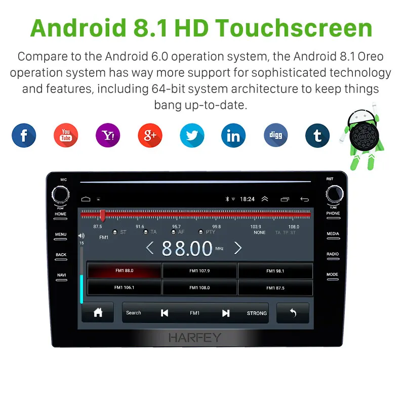 Flash Deal Harfey Universal Car Radio 10.1 inch Android 8.1 GPS Navigation with HD Touchscreen Bluetooth USB support Carplay TPMS SWC DVR 2 Flash Deal Harfey Universal Car Radio 10.1 inch Android 8.1 GPS Navigation with HD Touchscreen Bluetooth USB support Carplay TPMS SWC DVR 2