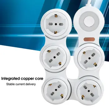 

plug Power Strip Deformation 5-Concave-Jack 10A with Power Indicator Switch ( EU Plug 220V-250V) multi plug new