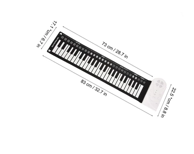 USB Hand Roll Up Piano Portable Folding Electronic Organ Keyboard Instruments 49 Key for Music Lovers Playing Accessories 4