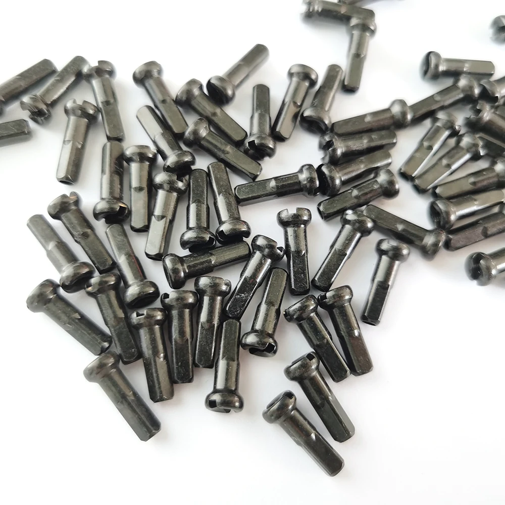 Gauge14 Black Brass Nipples 12mm 14mm 16mm 14G 2.0 Spokes Nipple Strong Road MTB Bike Wheels Parts Round Head Bicycle Accessory