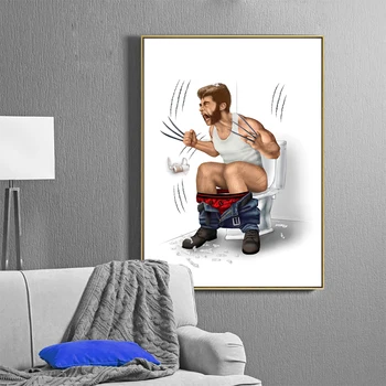 

Canvas Wolverine Make Up Posters Silk Fabric Poster Wall Art Picture Posters Home Decor Home Decor poster@08