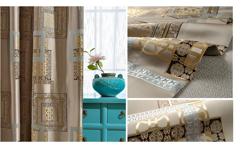 Curtains For Living Room High Precision Jacquard Lightweight Luxury Decorative Product Curtain Cloth New Chinese Design Window