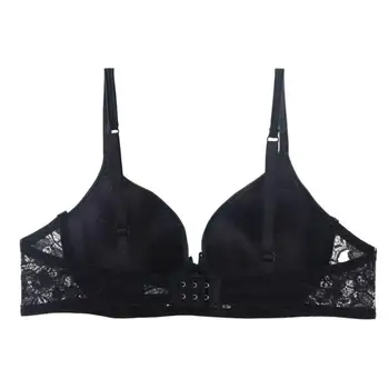 

Large Size Lace Adjustable Push Up Bra Underwire Padded Bow Full Cup Fix Strap Lingerie Female Underwear Intimate