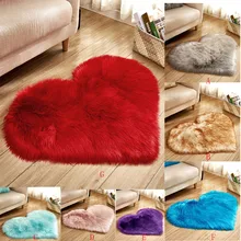 Искусственные шерстяные ковры из овчины искусственный меховой коврик Любовь Сердце ковры лохматый ковер пушистые коврики без ворса ковер для гостиной горячая распродажа