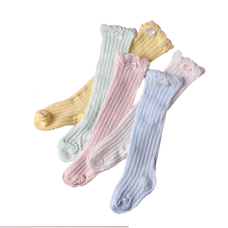 

Neutral Infant Socks Long Solid Color Cotton Net Socks Baby Boy High Stocking 2019 Fashion