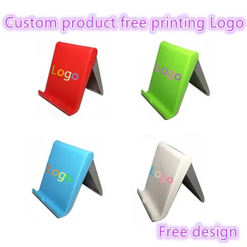 

100pcs Custom Product Free Printing Logo Phone Holder Adjustable Angle Cell Phone Tablet Desktops Stands Smartphone Bracket