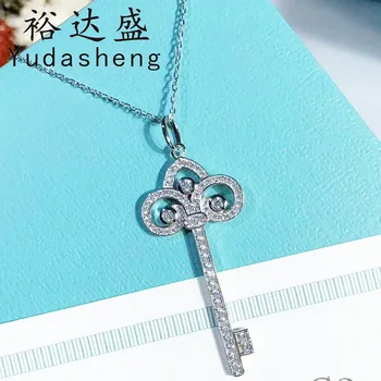 

Lily flower key pendant necklace, like a beacon to guide people to optimism and hope