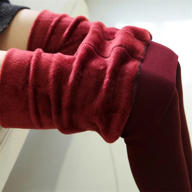Winter Warm Tights Women Pantyhose Stockings Black Tights High Waist Leggings Thicken Elasticity Hot Tights For Women Long socks Warm tights-wine red