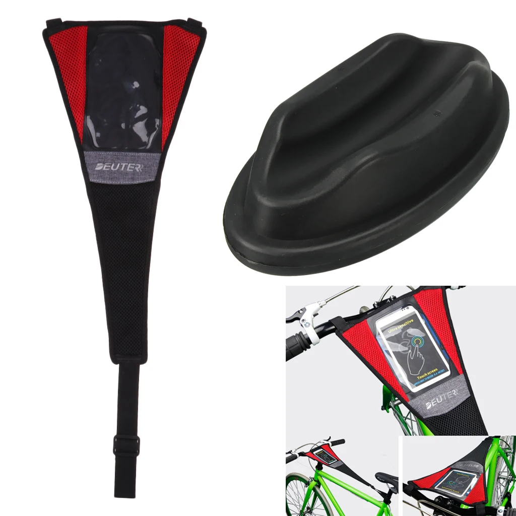 Bike Trainer Sweat Catcher Strap Frame Guard & Front Wheel Riser