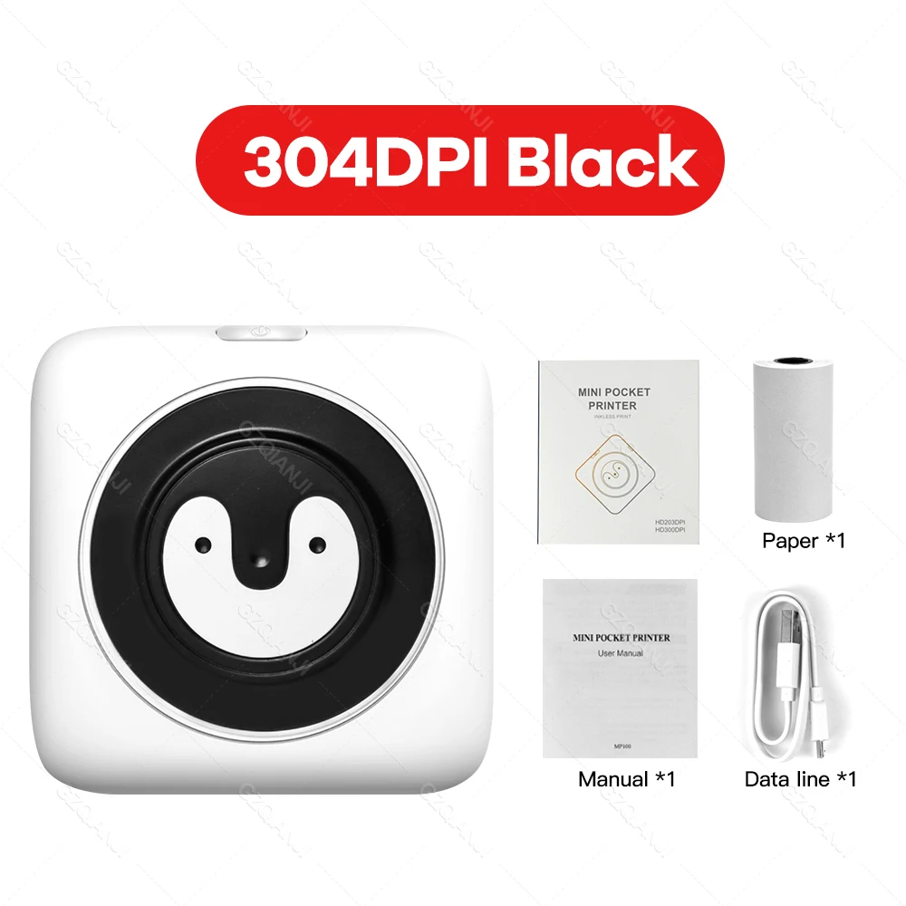 304DPI Mini Bluetooth Photo Printer Thermal Wireless Phone Printer Mobile Picture Notes Sticker Label Print 203DPI Printer mini portable thermal printer Printers