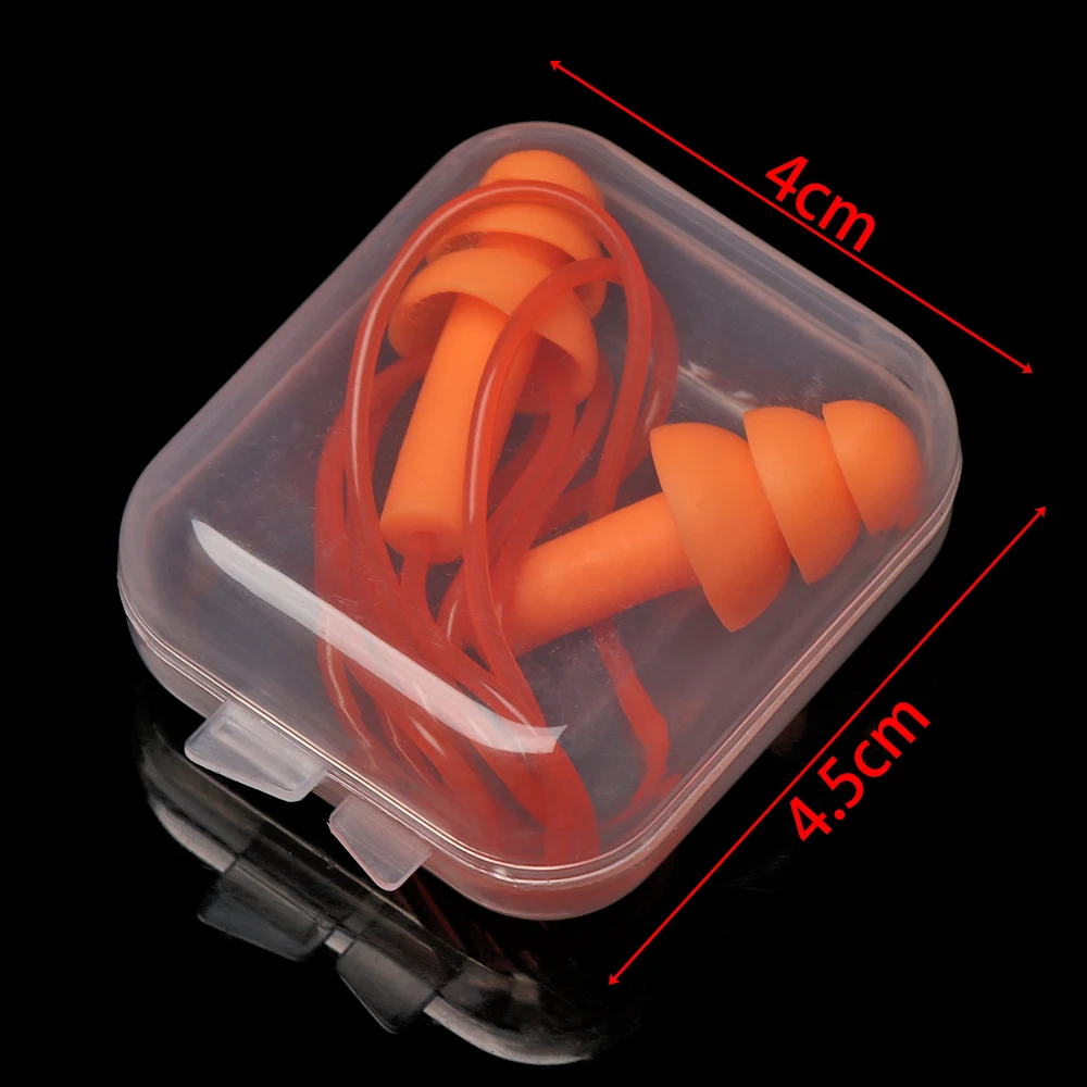 Silicone Ear Plugs 1Pair Water Sports Hearing Protection Noise Reduction Swimming Pool Accessories