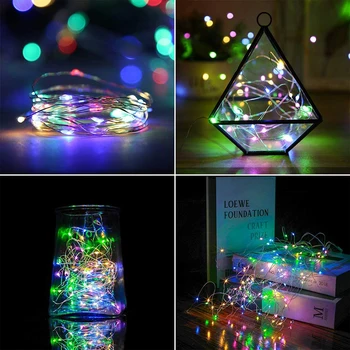 

Electronic String Light 1M 3 Modes LED Fairy Lamp Garland Multi Color DIY String Lamp Christmas Party Garden Yard Decoration