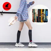 1 пара линия иллюстрации носки Колледж с защитой от ветра для девочек; носки скейтбордиста японский личности хлопок длинные женские трубчатые носки Kawaii