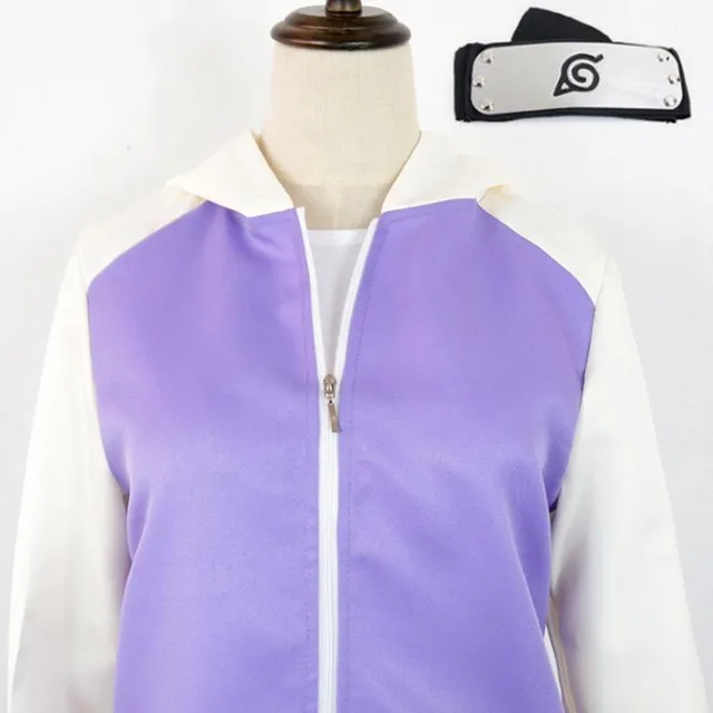 Anime Hyuga Hinata Shippuden Generation Jacket Pants Cosplay Costumes only top Headband
