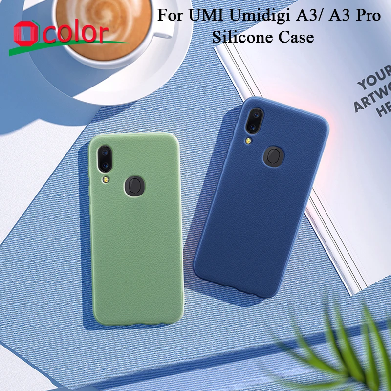 Силиконовый чехол ocolor для Umidigi A3 Pro однотонный Мягкий защитный из ТПУ Для UMI
