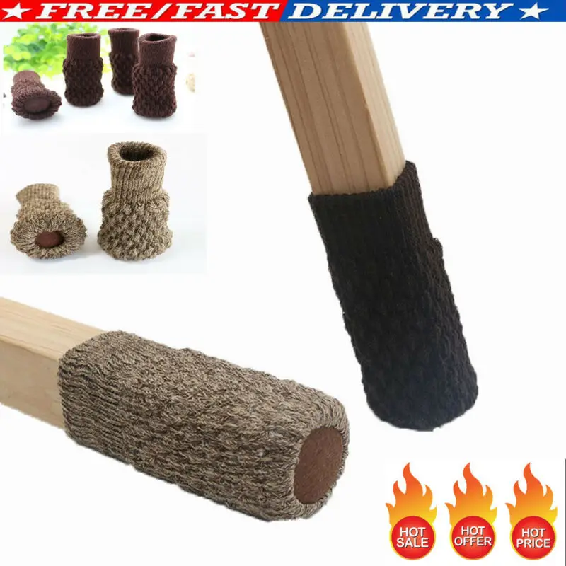 

Free shipping 4x Table Chair Desk Foot Leg Knit Cover Protector Socks Sleeve Protect Floor New
