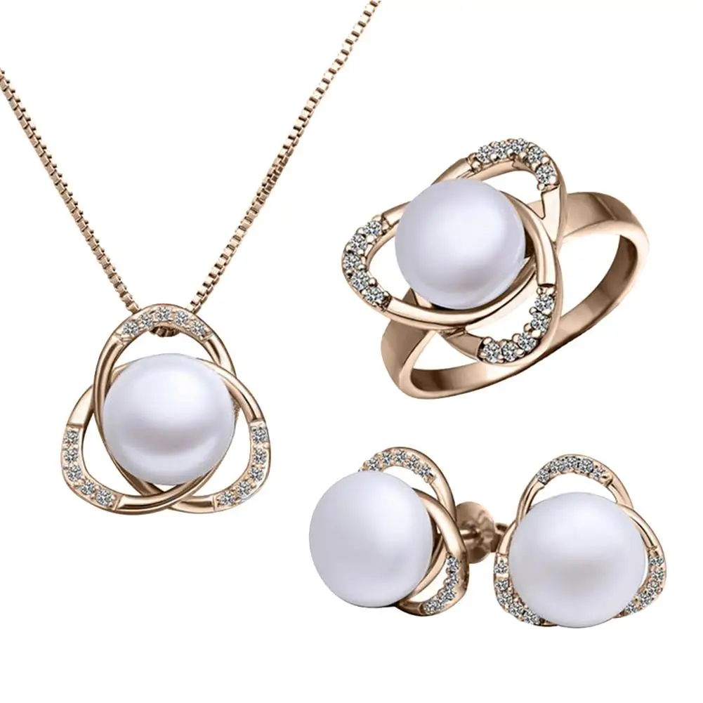 Модный женский ювелирный набор золотого и серебряного цветов Свадебный