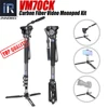 VM70CK 10 Layers Carbon Fiber Video Monopod Kit Professional Fluid Head Tripod Stand for DSLR Camera Telescopic Camcorder Gopro ► Photo 1/6