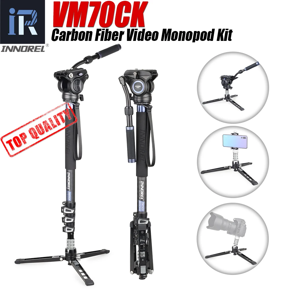 VM70CK 10 слойный монопод из углеродного волокна профессиональный штатив с жидкой