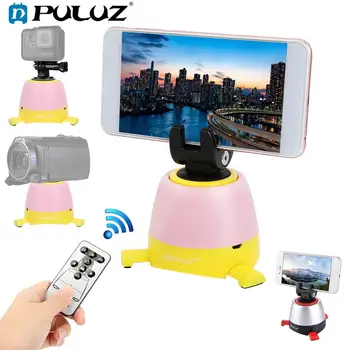 

PULUZ Electronic 360 Degree Rotation Panoramic Tripod Head Electronic Bluetooth Phone Tripod Head with Control Remote Tray Kit
