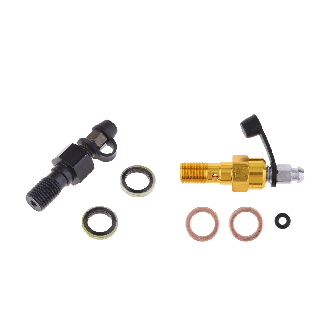 M10x1.25mm Dirt Bike ATV Single Brake Bleeder Nipple Caliper Bleed Screws