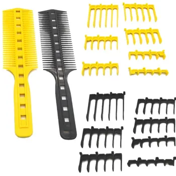 

Scissors Hair Clipper Over-Comb Haircut Tool Barber Hair Tress Professional Set (Black Yellow)