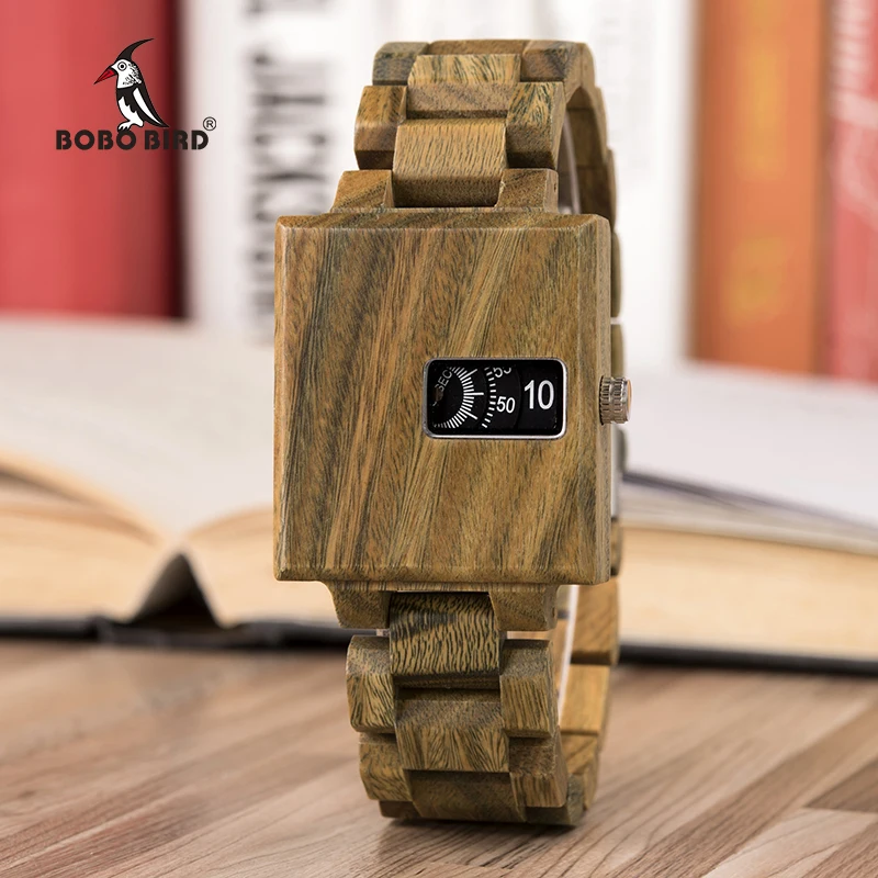Часы Relogio BOBO BIRD мужские с деревянным циферблатом кварцевые наручные часы