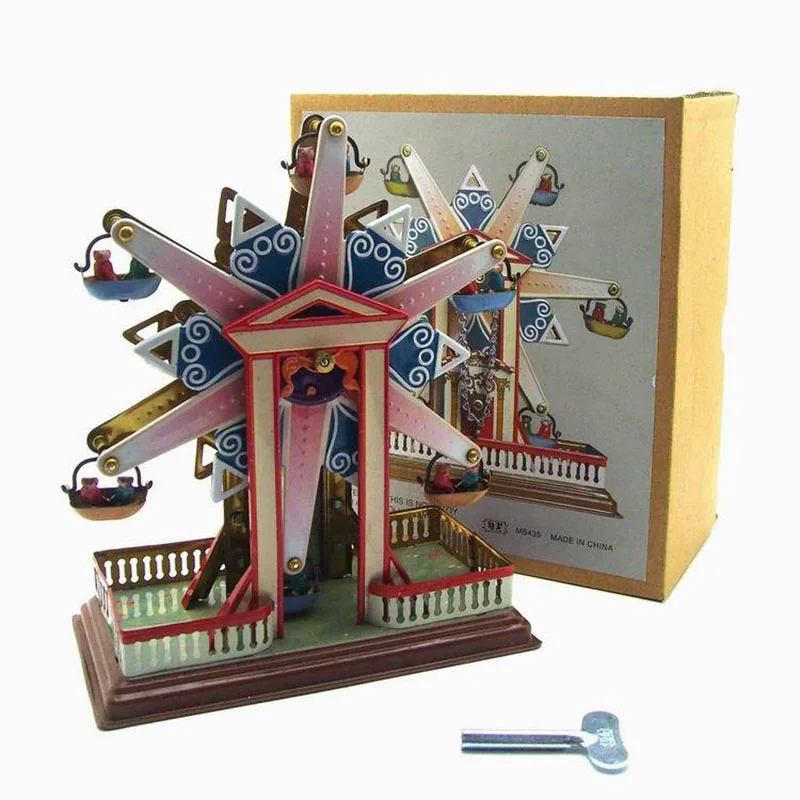 観覧車レトロブリキおもちゃ巻き時計仕掛け家の装飾誕生日クリエイティブ小道具パーソナライズされたギフトおもちゃ16cm