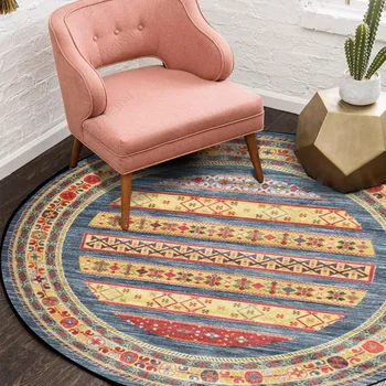 

Fashion Retro European and American Style Ethnic Palace Style Round Living Room Bedroom Stool Non-slip Child Mat Carpet