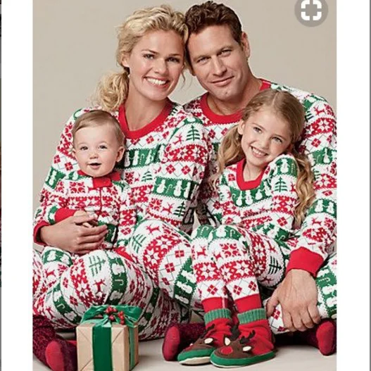 

Family Christmas Pajamas Digital Print Family Matching Clothes Set for Baby Nightwear Christmas Autumn Winter Family Pajamas