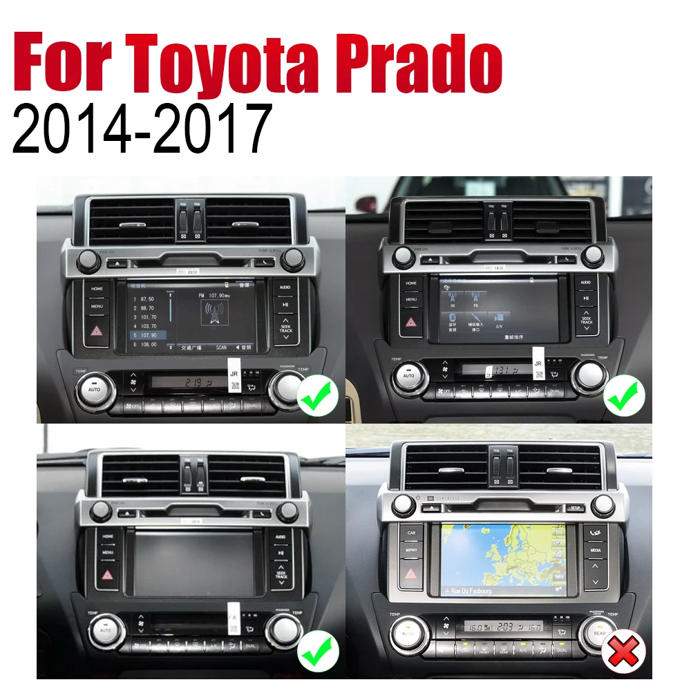 Автомагнитола для Toyota Land Cruiser Prado 150 2DIN стерео GPS навигация Wi Fi 2014 2015 2016 2017