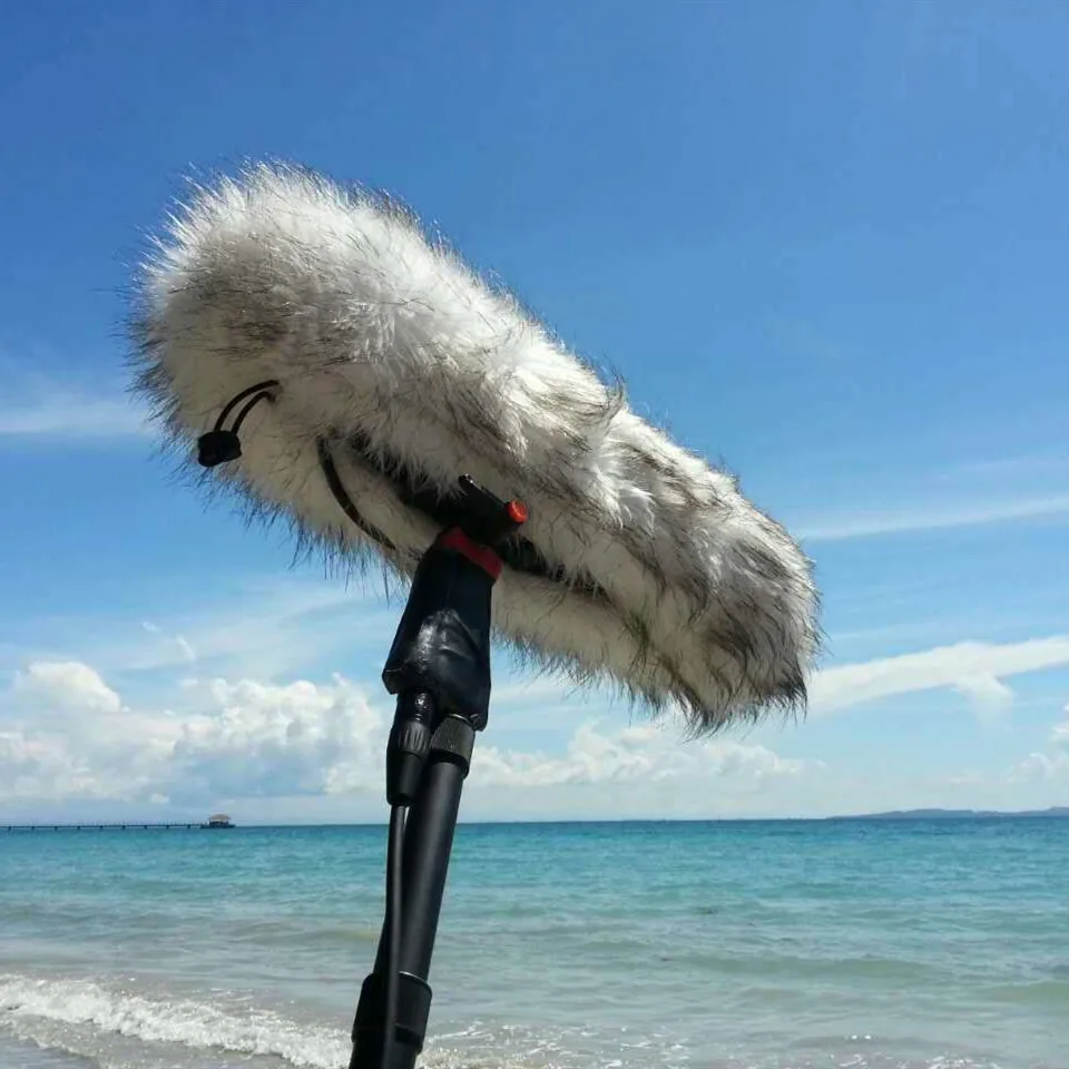 Peludo para Sennheiser ao ar Livre Tampa Muff Windscreen Windshield Kit Mkh416 Mkh 416 Mic Microfone Dirigível Deadcat Mkh416-p48u3