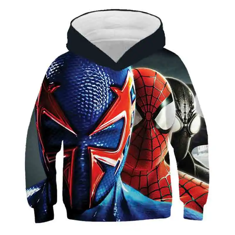 Children Harajuku Cartoon Hoodies Super-Hero Hulk- Spidermαn Clothes Boy Girl 3D Hooded Sweatshirts Kids Autumn Spring Pullover