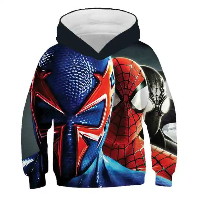 Children Harajuku Cartoon Hoodies Super-Hero Hulk- Spidermαn Clothes Boy Girl 3D Hooded Sweatshirts Kids Autumn Spring Pullover zz3