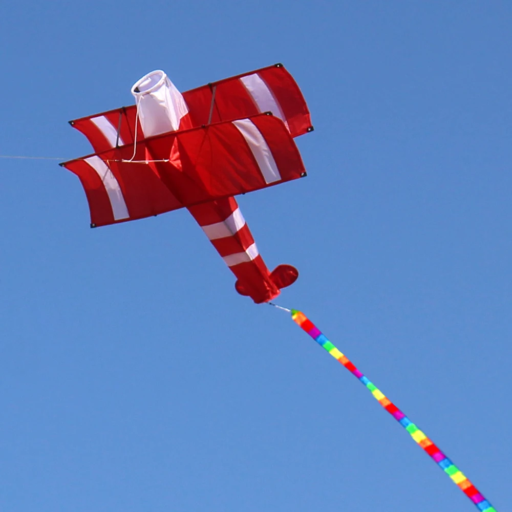New High Quality 3D Single Line Red Plane Kite Sports Beach With Handle and String Easy to Fly Factory Outlet 3