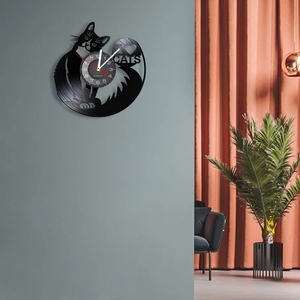 I Love Cat LED Wall Clock for Cat Lovers - Modern Home Decor Accent4