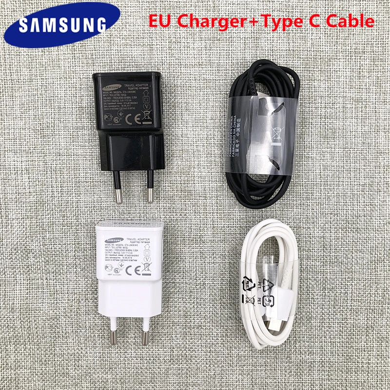 

Original Samsung Galaxy A70 USB Charger EU 5V 2A Wall Adapter 120cm Type C USB Cable For Galaxy S8 S9 10 Plus Note 8 9 A8 2018