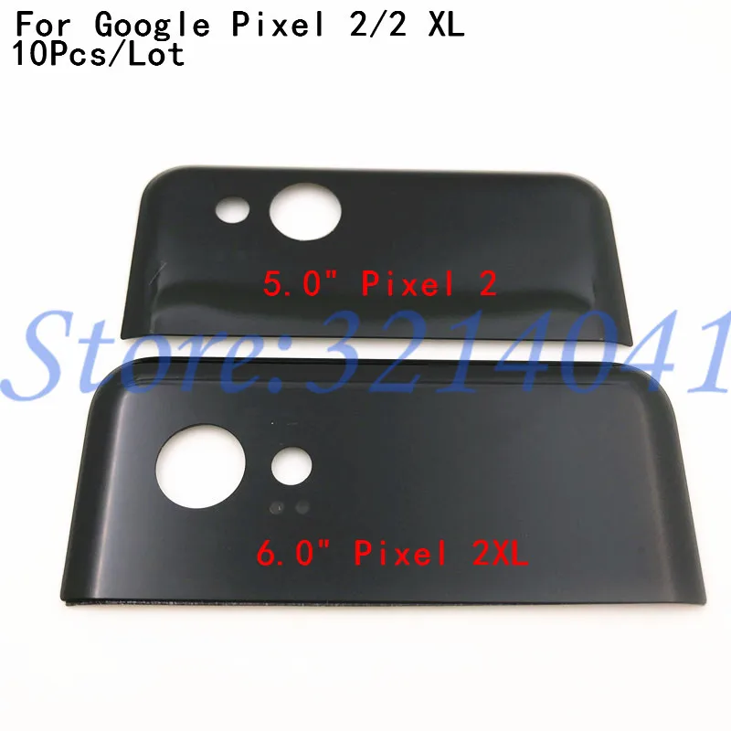10 шт. для HTC Google Pixel 2 5,0/2XL 6,0 задний стеклянный объектив камеры крышка корпуса крышка батареи с клейкой наклейкой