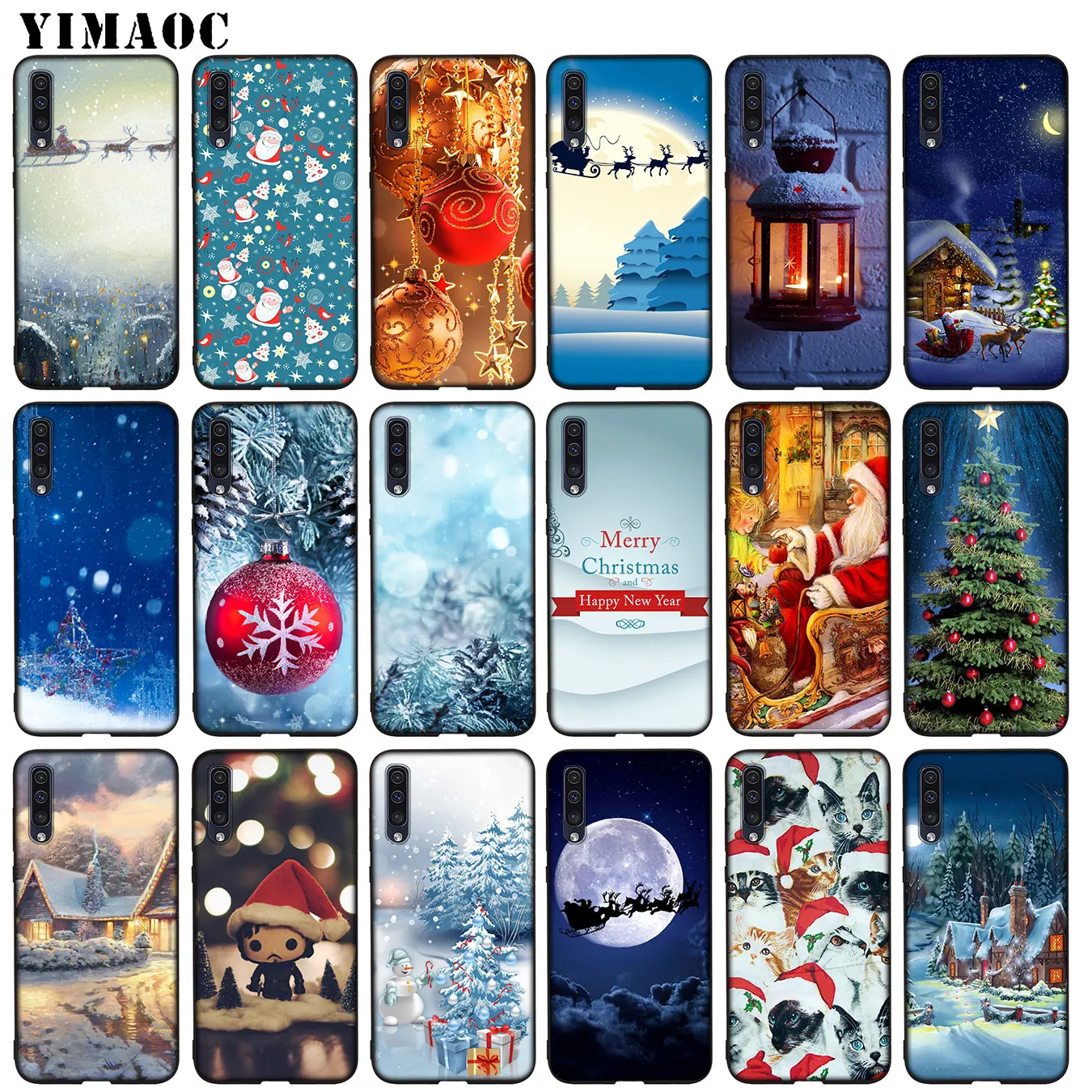 YIMAOC Merry Christmas Snow tree Мягкий силиконовый чехол из ТПУ для samsung Galaxy Note 8 9 10 Plus + M40 M30 M20 M10