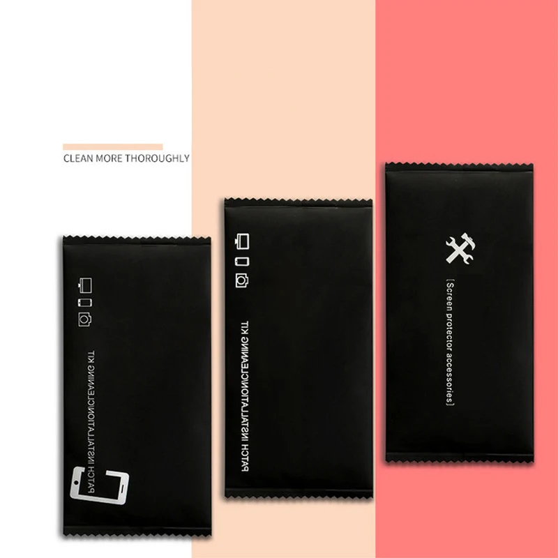 Tempered Glass Phone Screen Camera Lens Dust Removal Dry Wet Paper Cleaning Cloth Wipes Paper Tools Set Alcohol Pack On iphone X