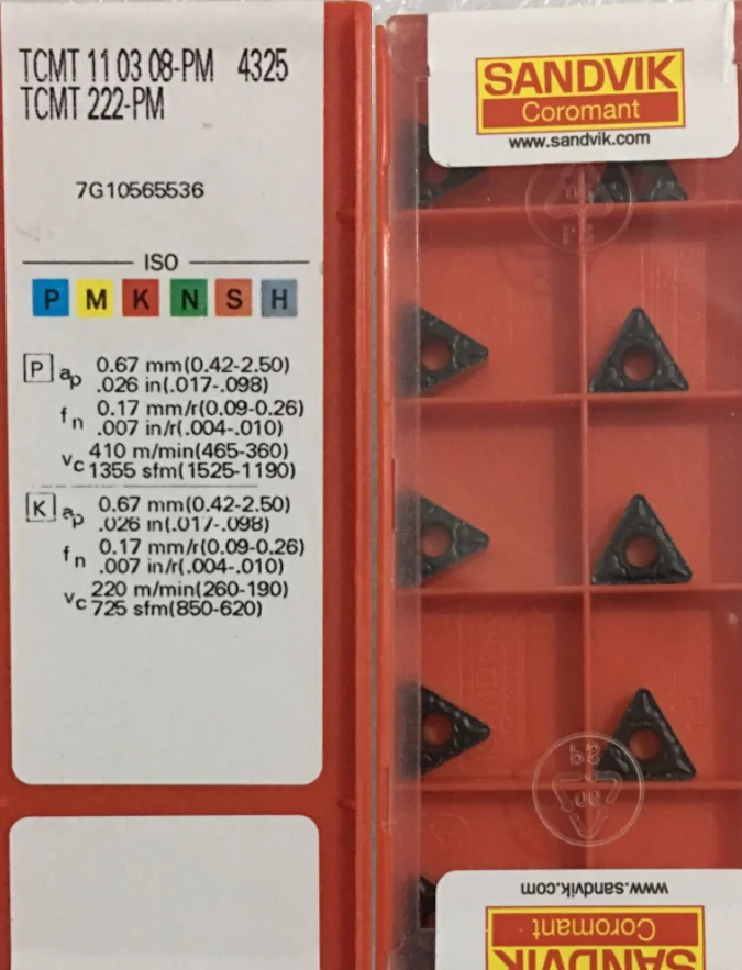 10 шт. твердосплавные вставки SANDVI TCMT110308-PM4325
