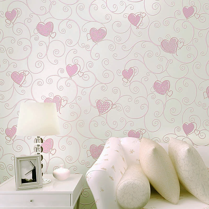 Téléchargement gratuit Images 3d Papier Peint Moderne Simple Rose Amour Coeur Dessin Anime Fille dernière salutations