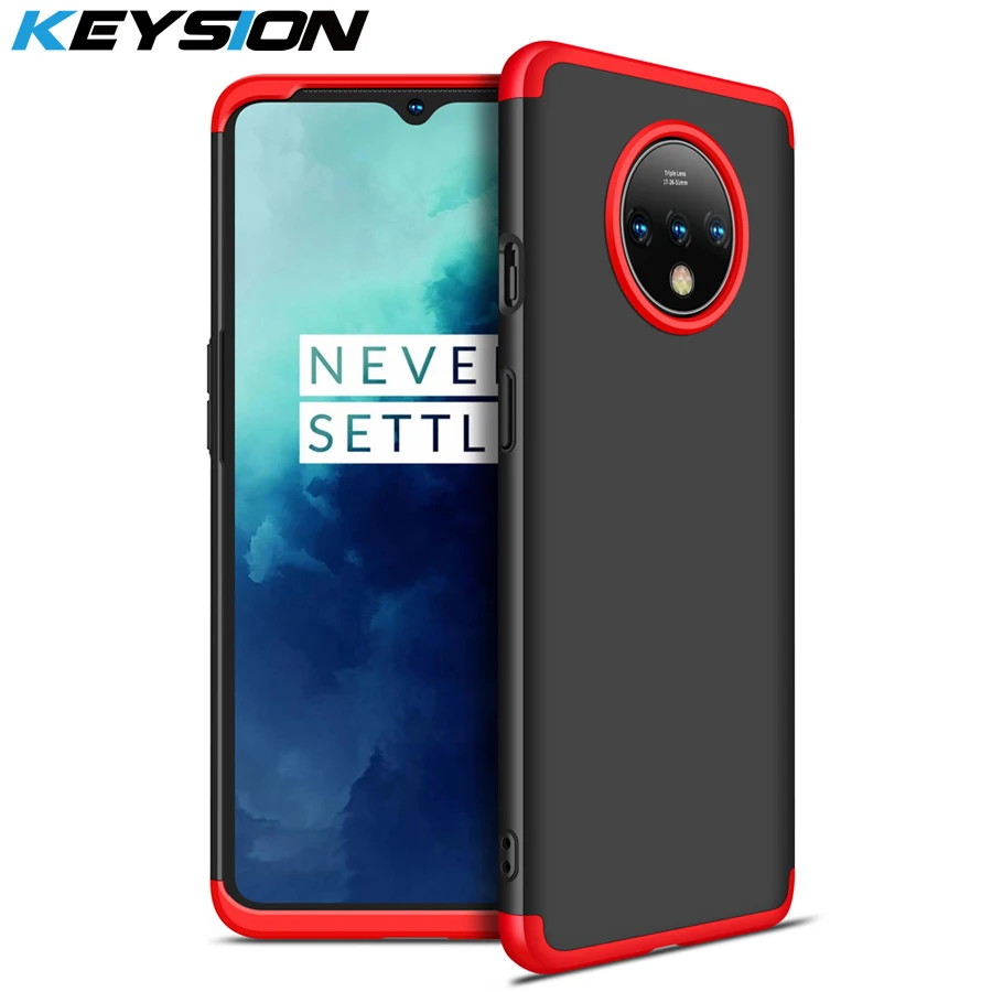 KEYSION 3 в 1 чехол для телефона OnePlus 7T 7 Pro 360 полная защита ультра тонкий жесткий ПК