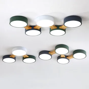 

LED ceiling lamp 220V round metal lampshade Nordic modern minimalist pendant lamp for surface-mounted living room bedroom hotel