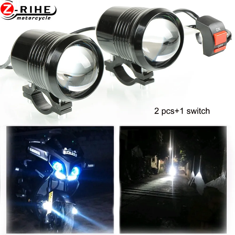 Motorbike Spotlights Headlamp Fog Led Driving Spot Headlight 12V For YAMAHA KAWASAKI FZ Aprilia Tuareg 660 Adventure Bike 2022 |