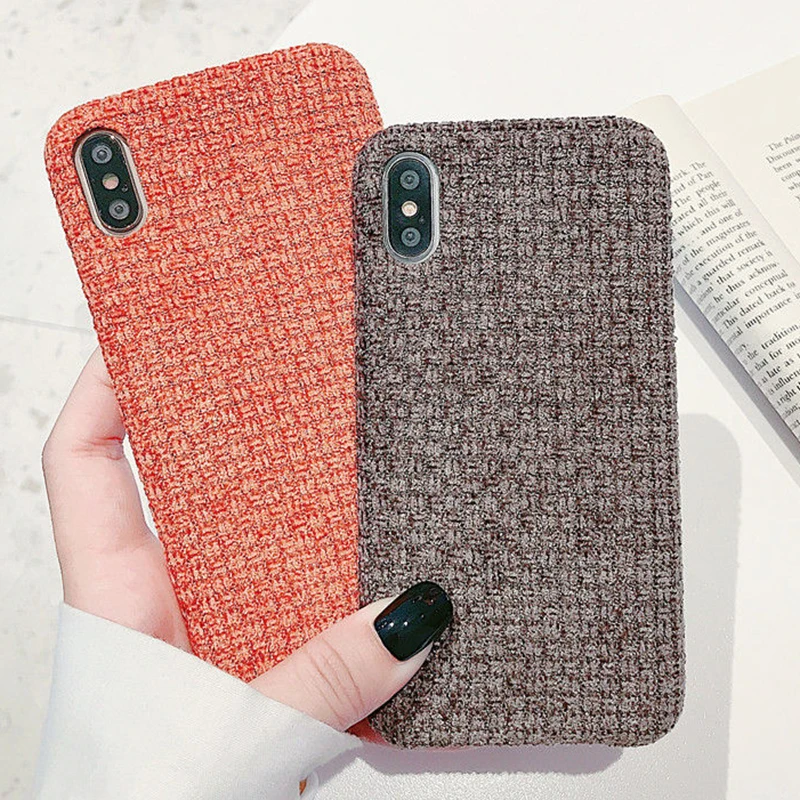 Теплый Гладкий тканевый текстурный чехол для телефона для iphone 11 11 Pro Max XR XS Max X 6 6S 7 8 Plus Полный корпус чехол для iphone 11 XR 7 Plus