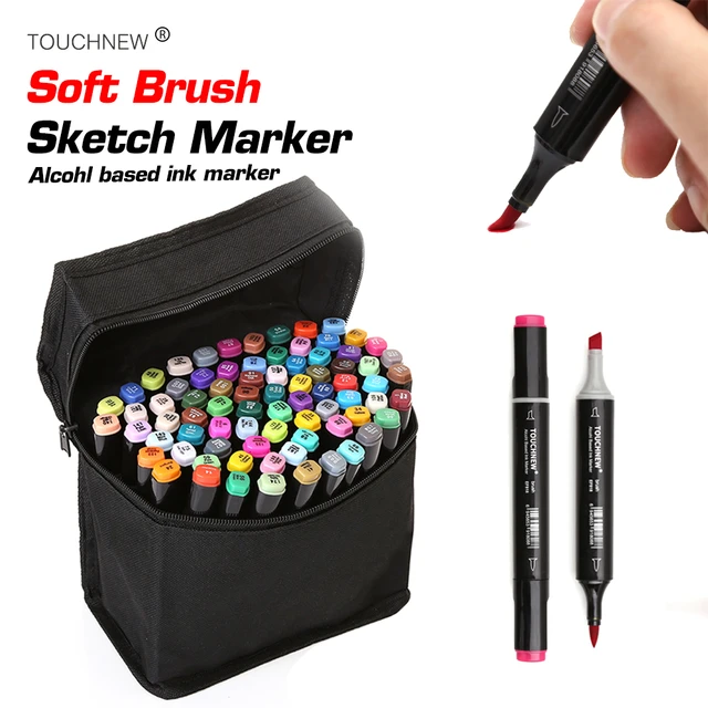 Soft Alcohol Brush Markers Set  Brush Pen Sketch Alcohol Based - 60/80/168  Soft - Aliexpress
