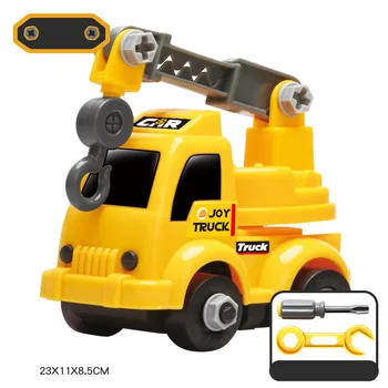 

Children Plastic Yellow Mini Excavator Assembled Engineering Car Toy Play Vehicles Toy Vehicles Diecasts Boy Kid Toys Gift Car